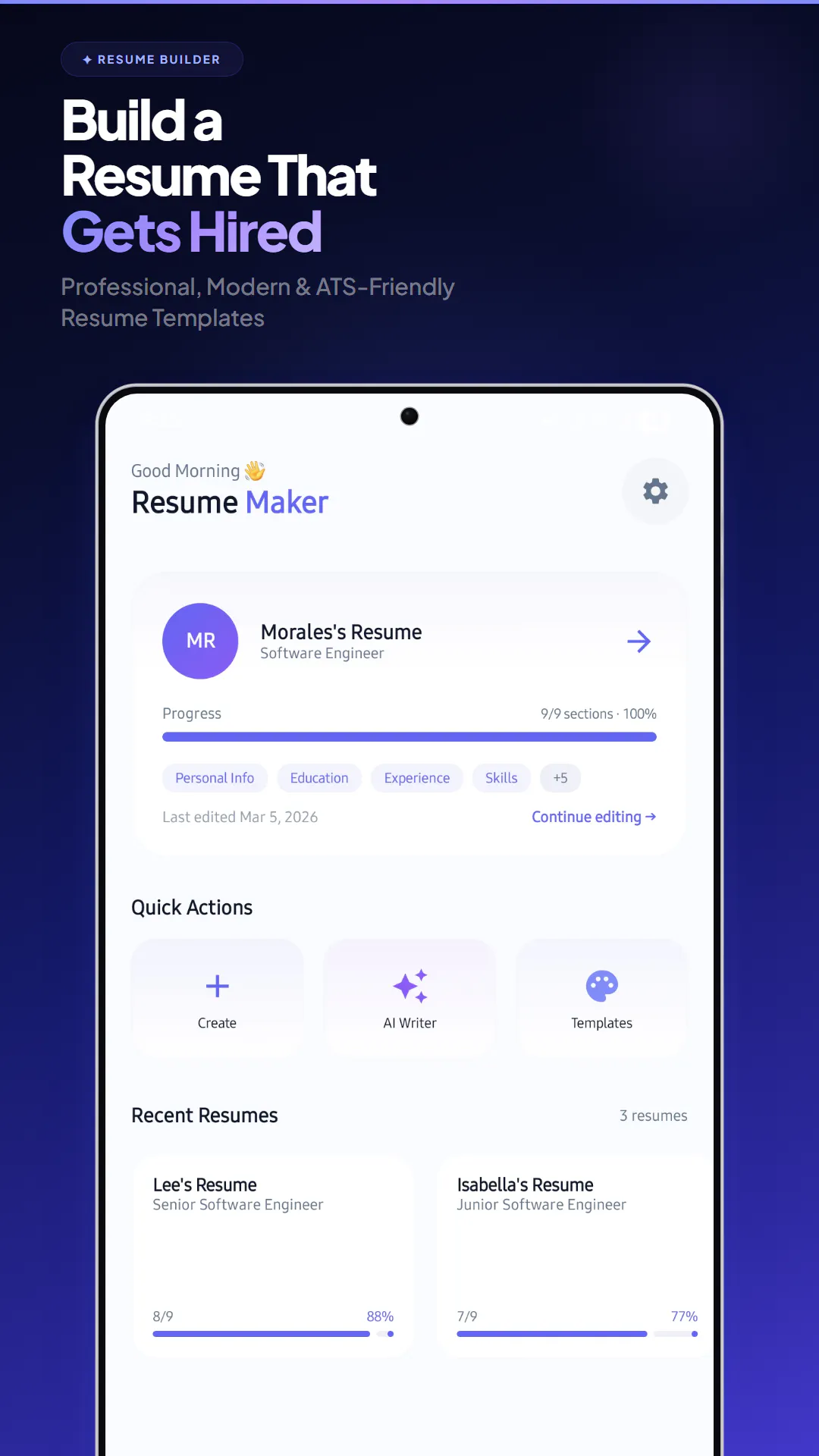 Resume Builder - AI CV Maker 제품 배너