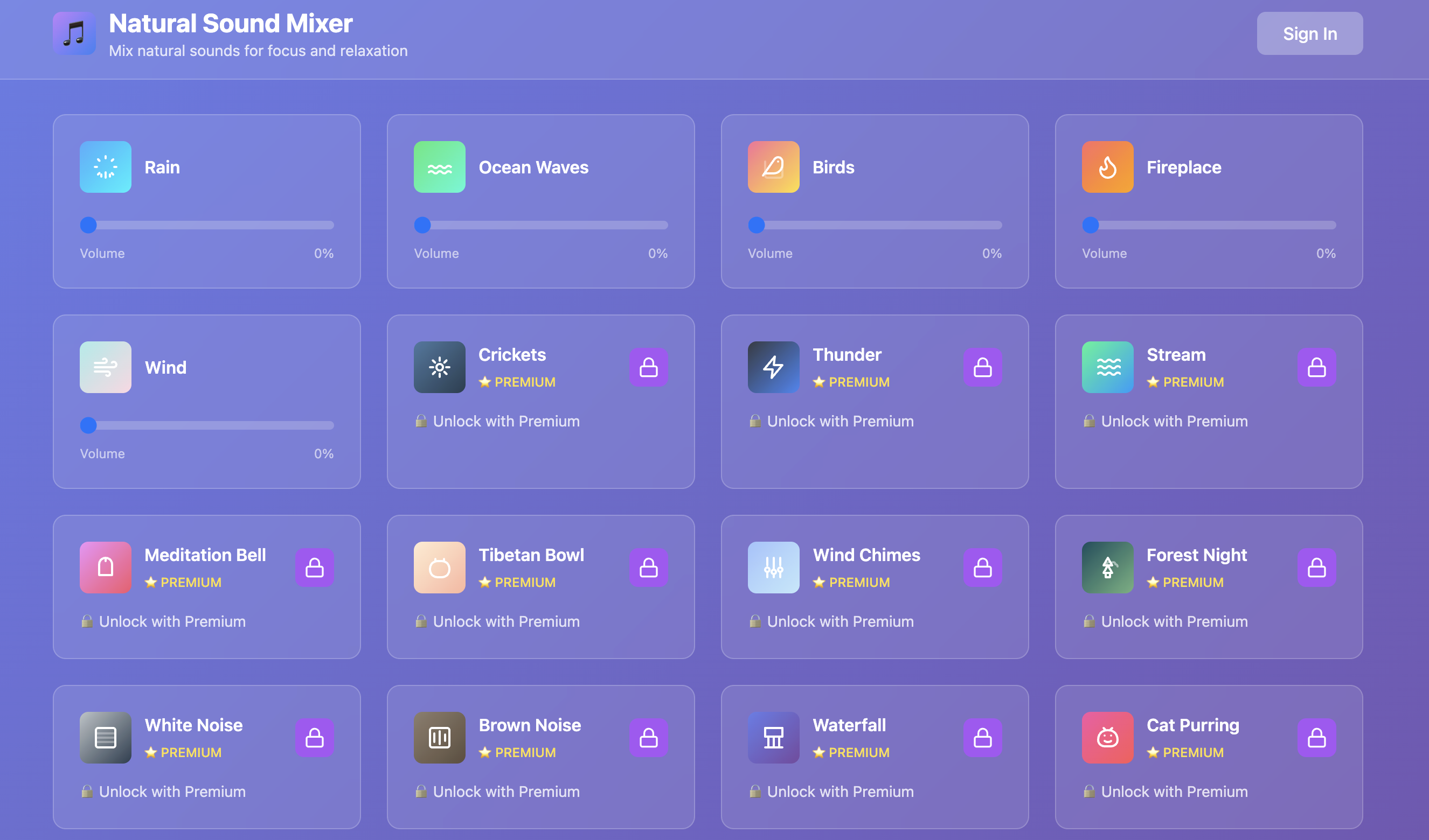 Natural Sound Mixer screenshot 1