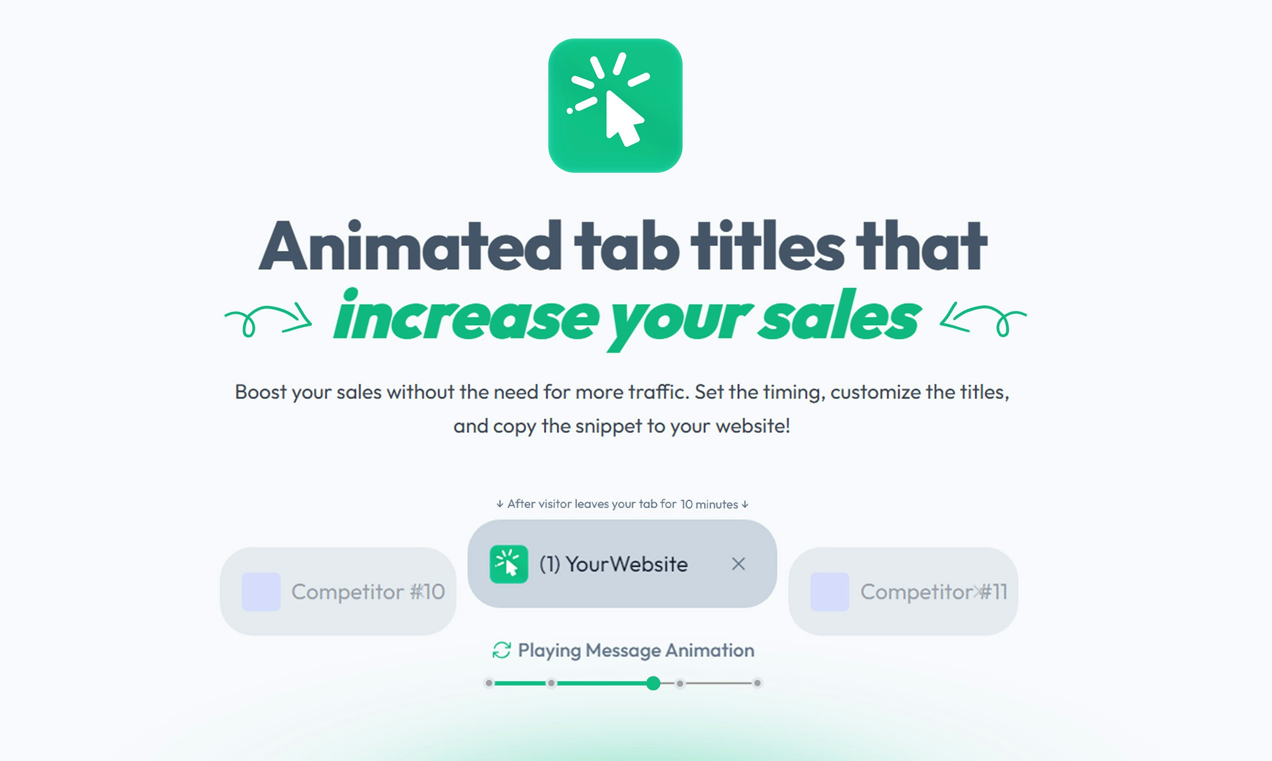 startuptile Retab-Animated tab titles that increase your sales