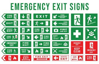 48+ emergency exit signs cad blocks gallery image
