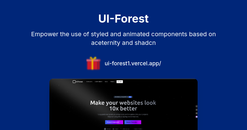 UI-Forest - 스타일 및 애니메이션 구성 요소의 사용을 강화하십시오 미디어 1