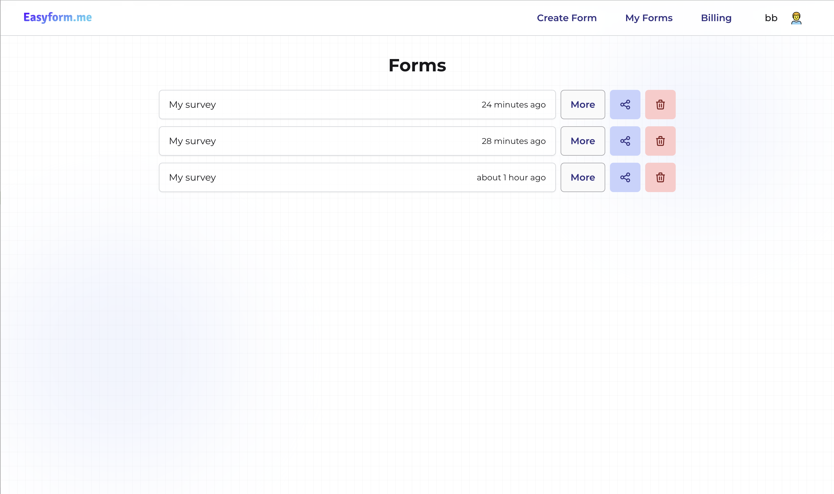EasyForm.me - una alternativa de typeForm - ¡Construya formularios, encuestas y más! media 2