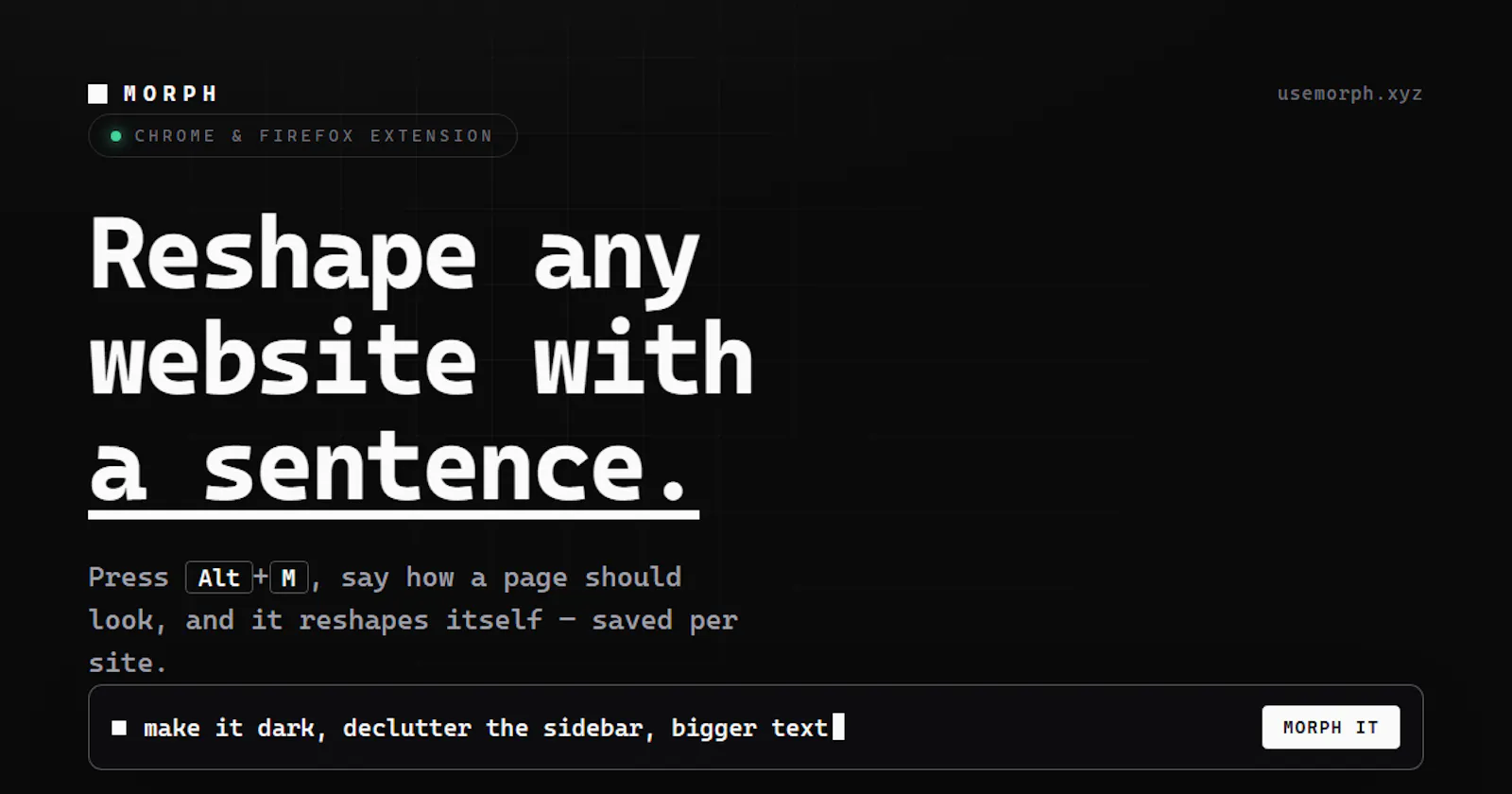 Morph screenshot 2