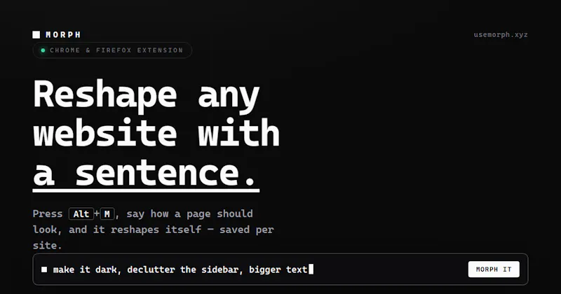 Morph screenshot 2