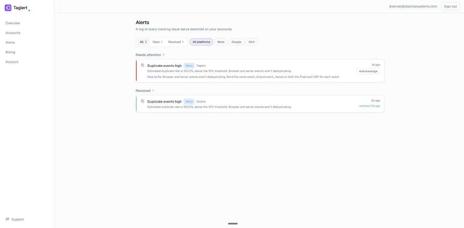 Taglert screenshot 3