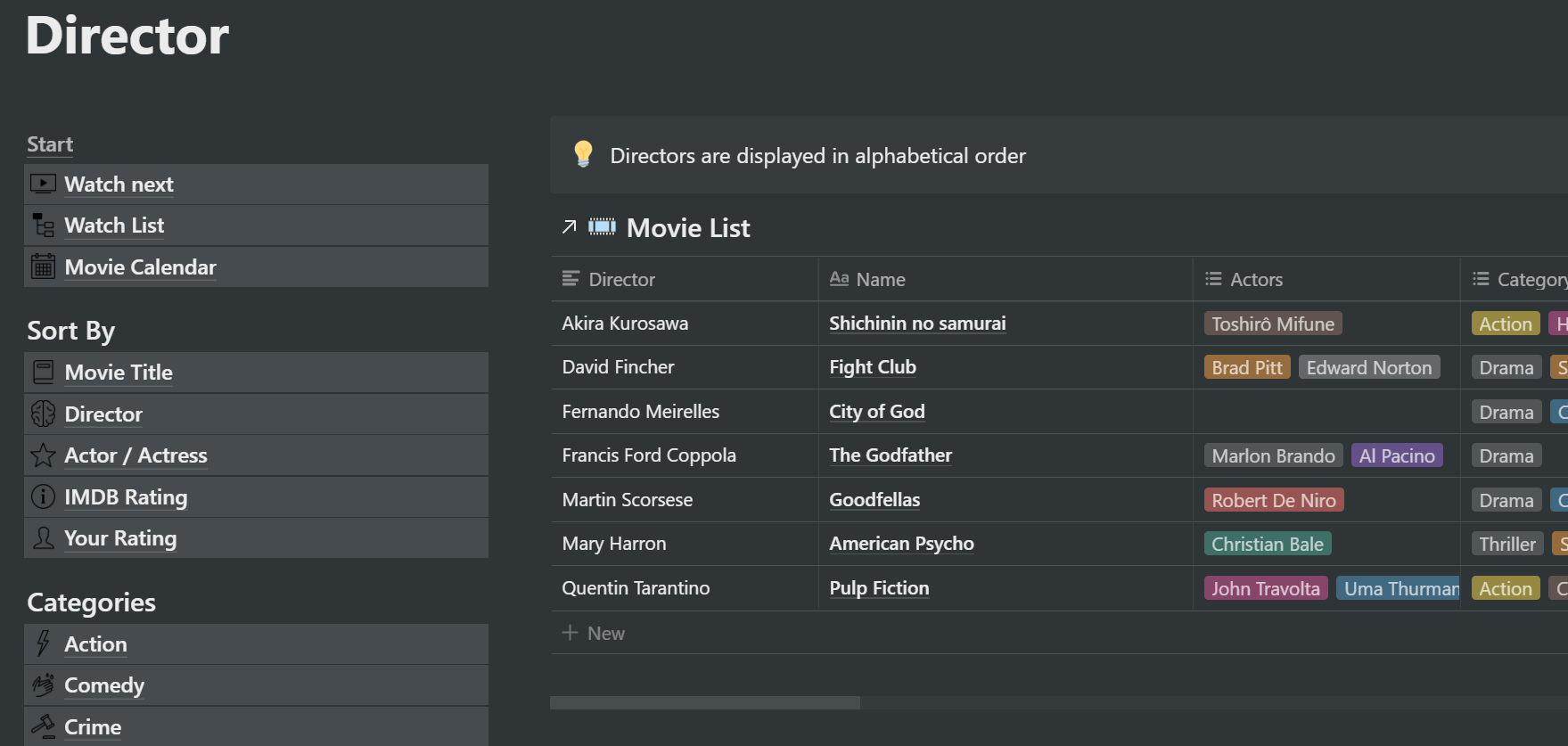 Notion Movie Library Template gallery image