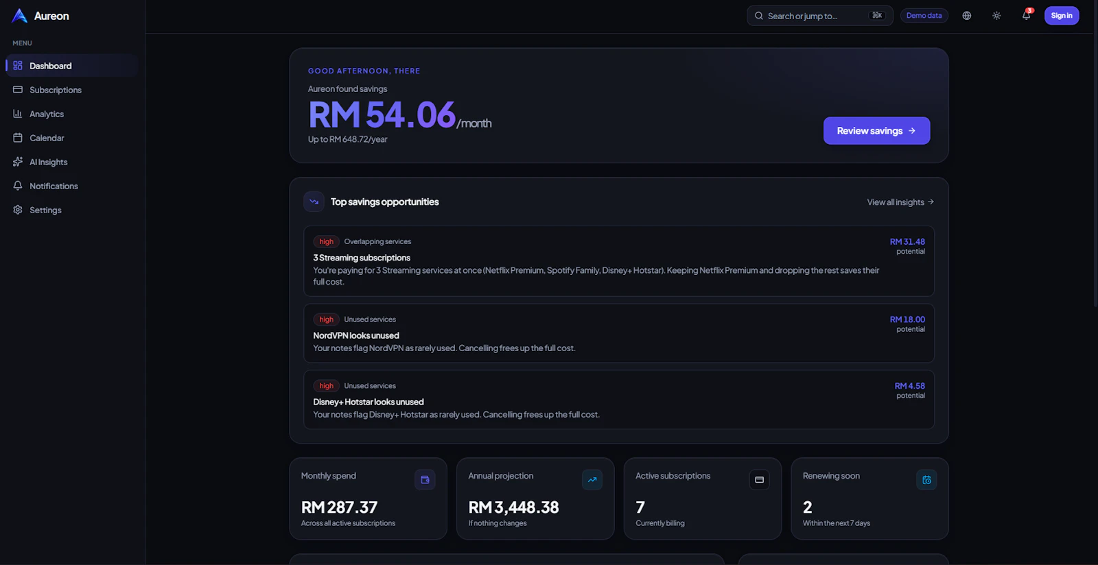 Aureon Beta screenshot 2