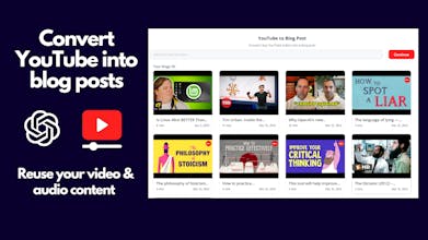 ToWords: YouTube videos to Blog Posts gallery image