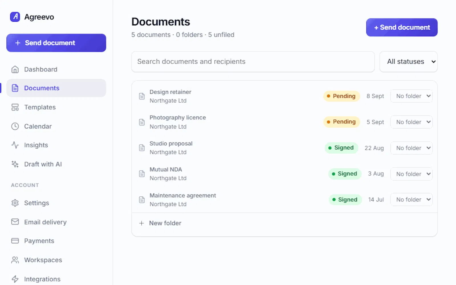Agreevo — e screenshot 1