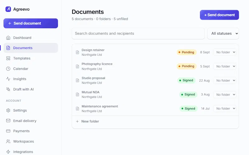 Agreevo — e screenshot 1