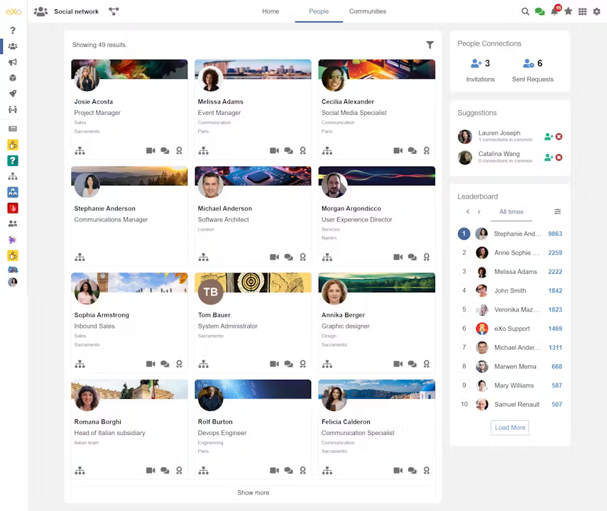 eXo Platform 7.1 - Screenshot 4 showing product features and functionality