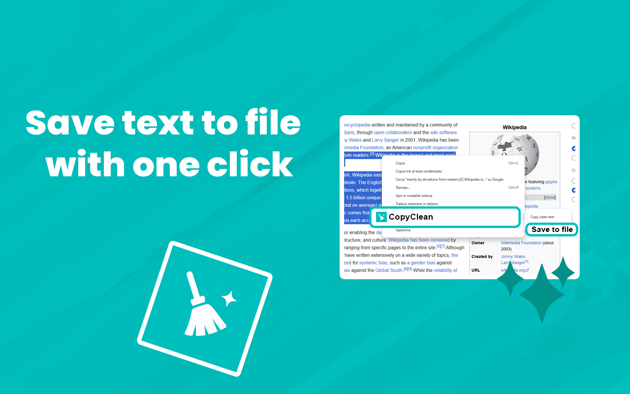 Copy Clean and save with one click gallery image