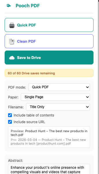 Pooch PDF - Product Hunt launch logo and brand identity