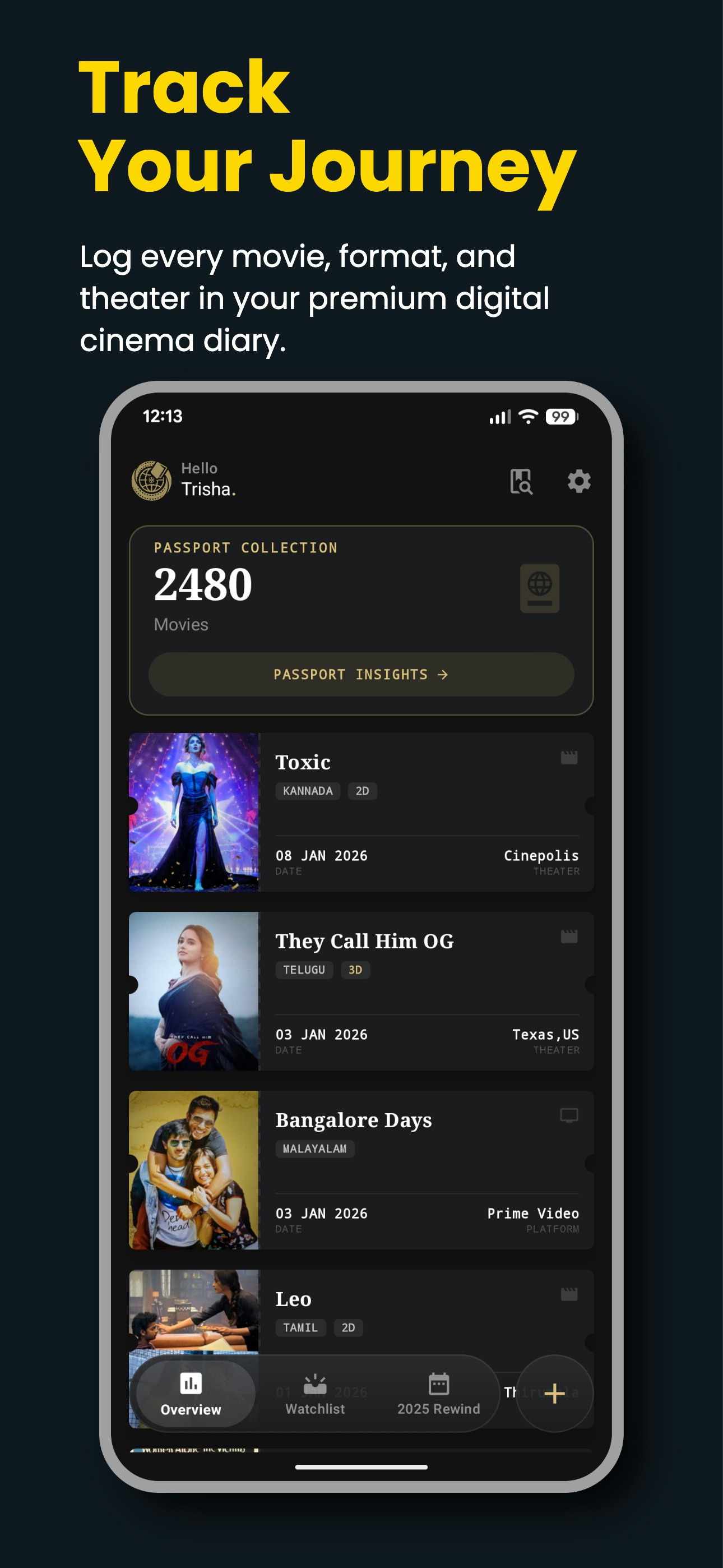 Cinema Passport: Movie Journal - Screenshot 5 showing product features and functionality