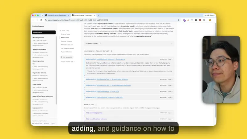 ContentGrapher screenshot 1 (video preview)