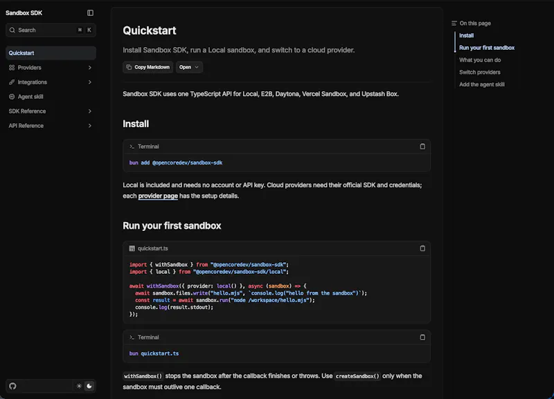 Sandbox SDK screenshot 4