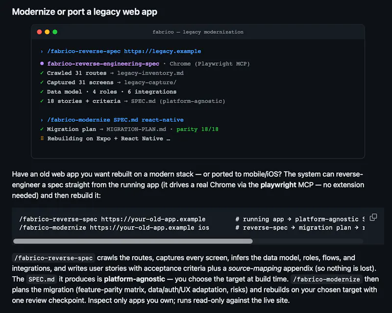 Fabrico Collections screenshot 2