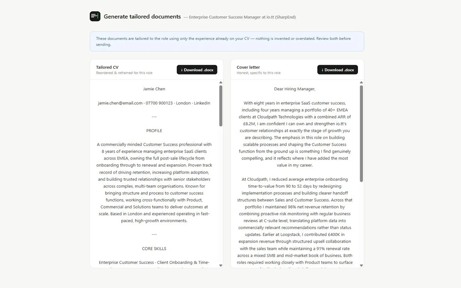 CV Align screenshot 1