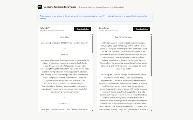 CV Align screenshot 1