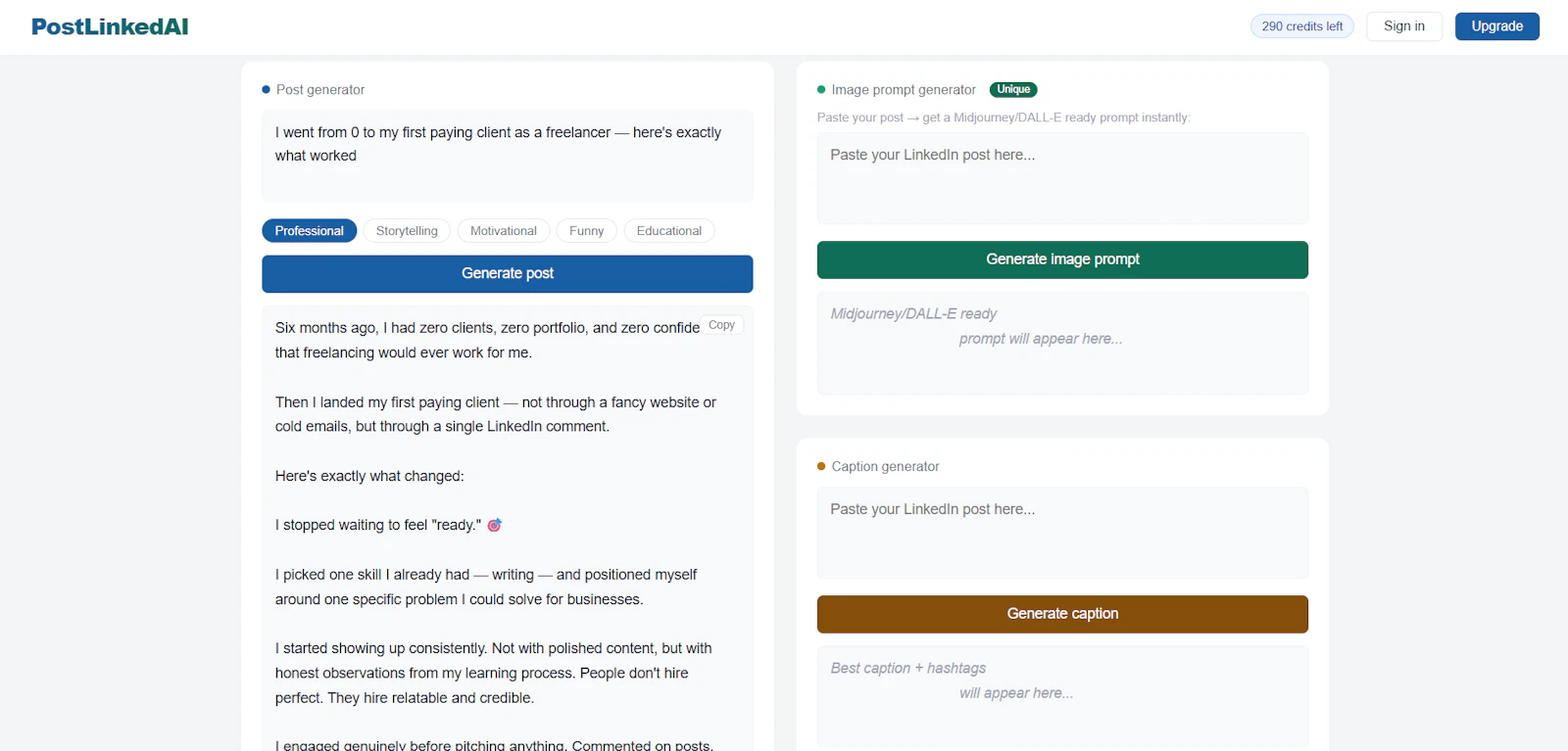 PostLinkedAI screenshot 5