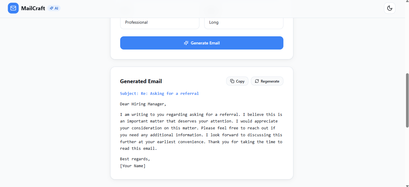 AI Email Generator gallery image