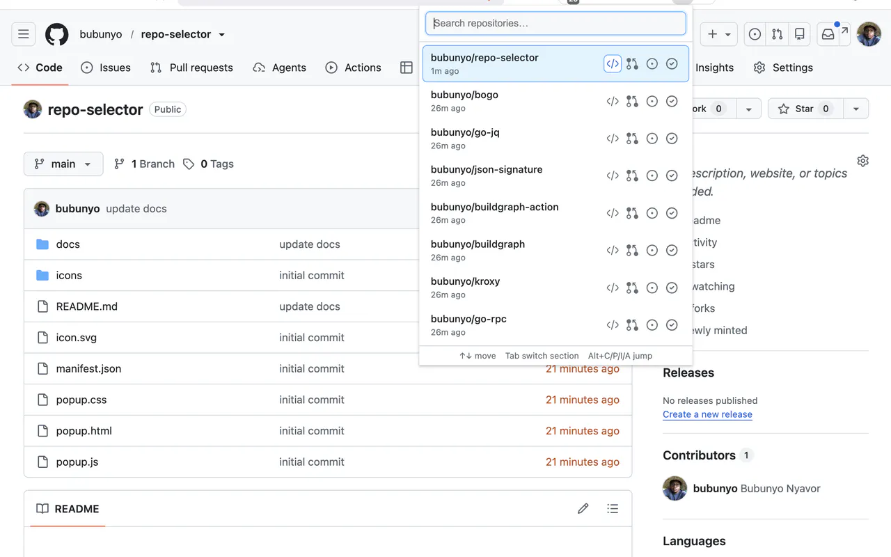 Recent Github Repos gallery image