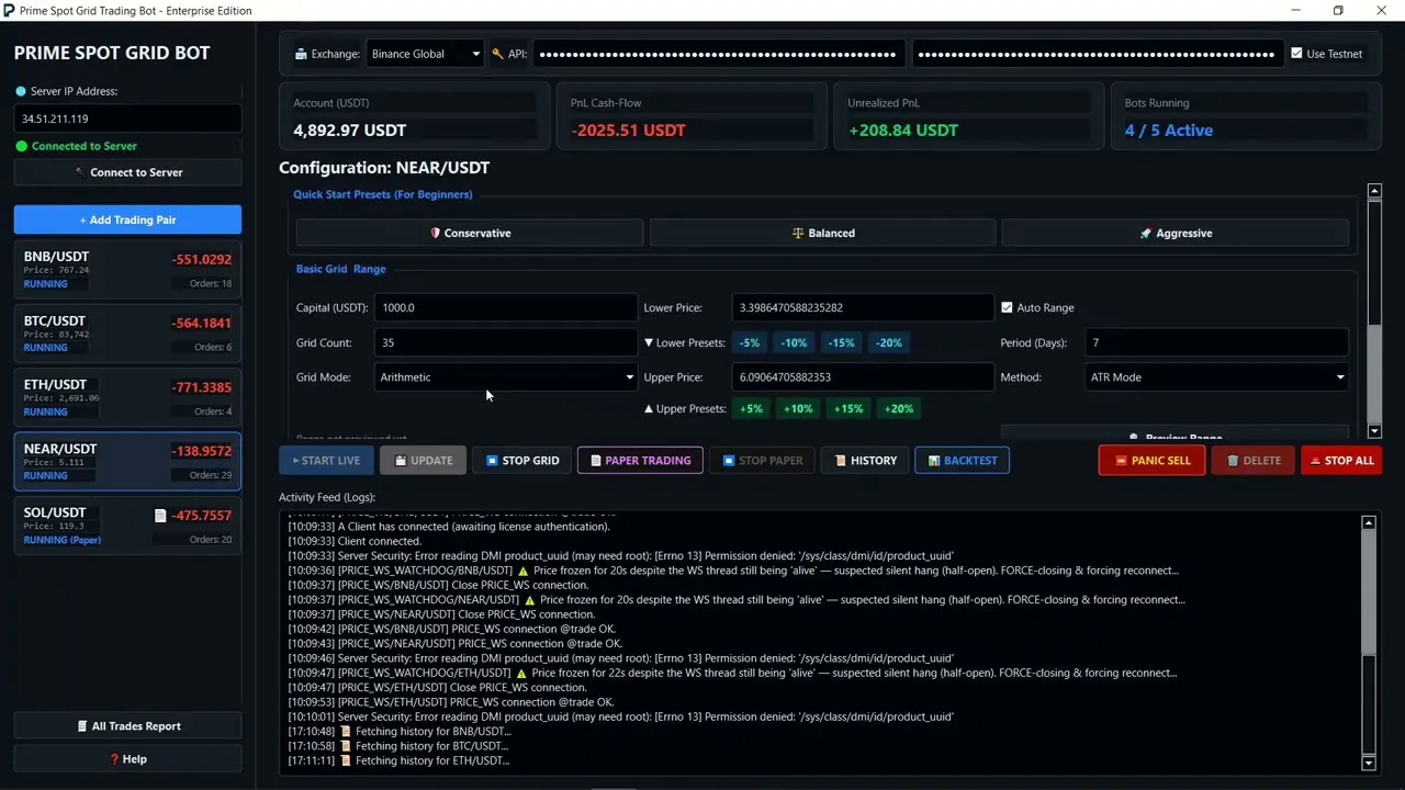Prime Spot Grid Trading Bot gallery image