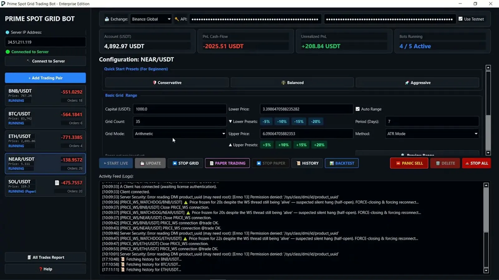 Prime Spot Grid Trading Bot screenshot 1 (video preview)