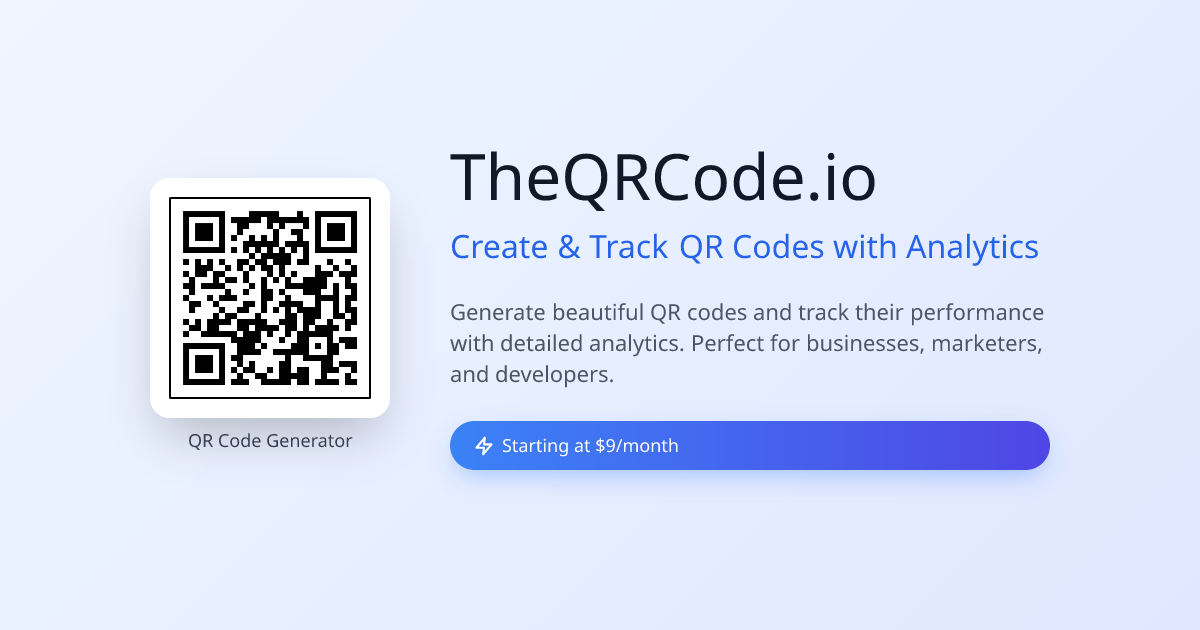 TheQRCode.io - Main product screenshot demonstrating key features and user interface