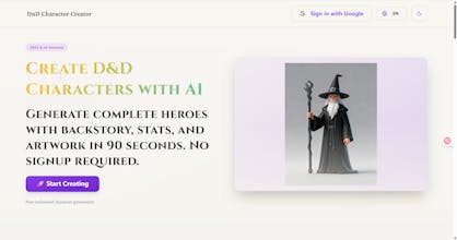 dnd character creator gallery image