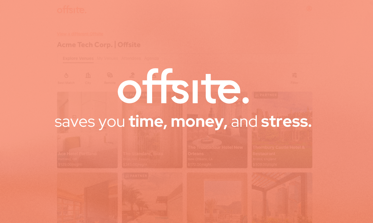 startuptile Offsite-Save time money and stress when planning team retreats.