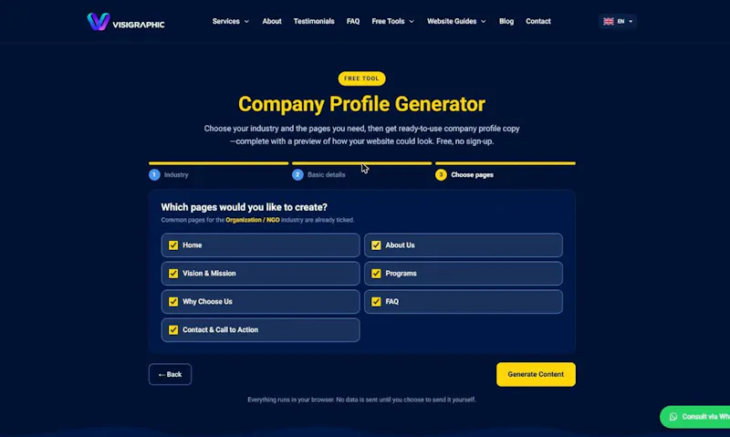 Company Profile Generator for Free screenshot 1
