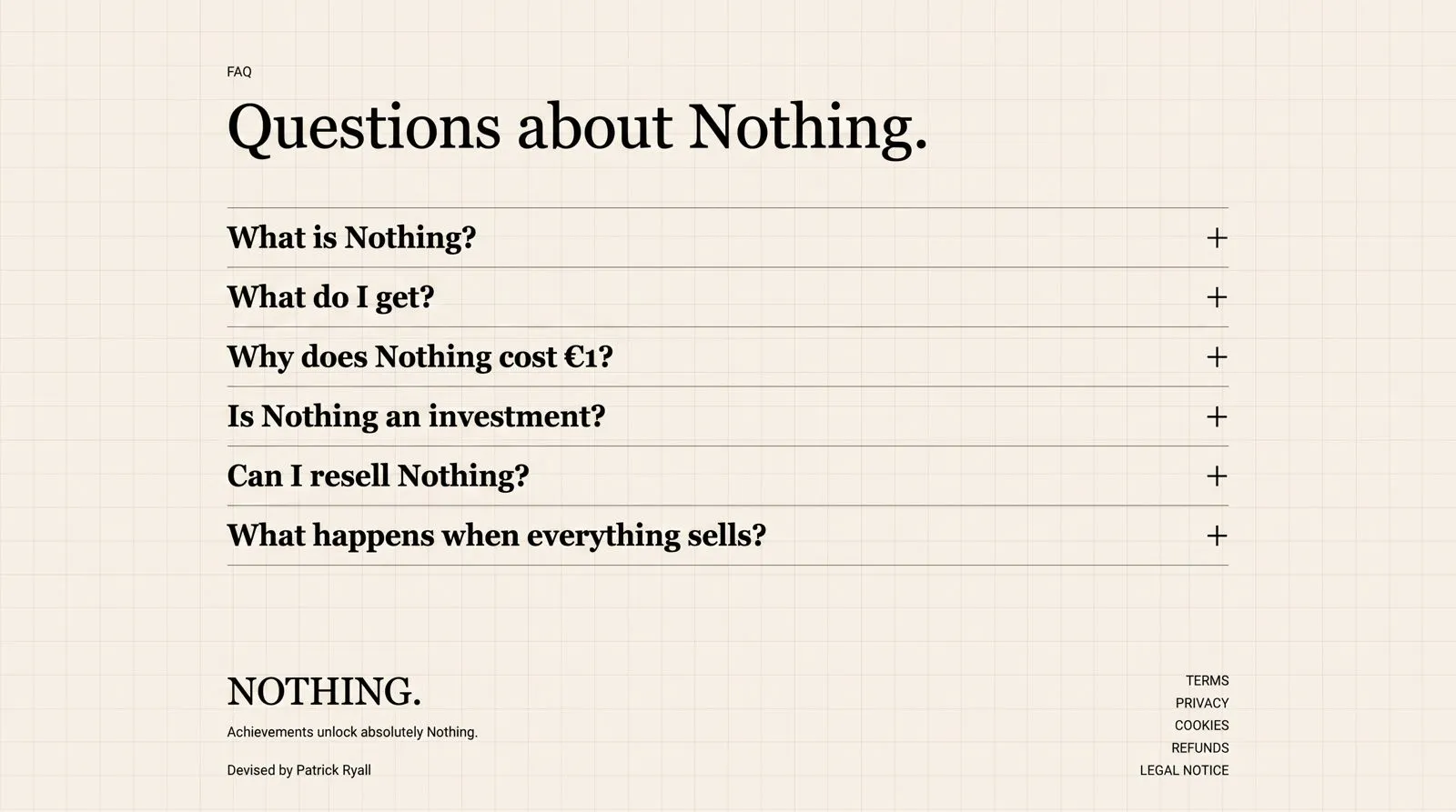 NOTHING. gallery image