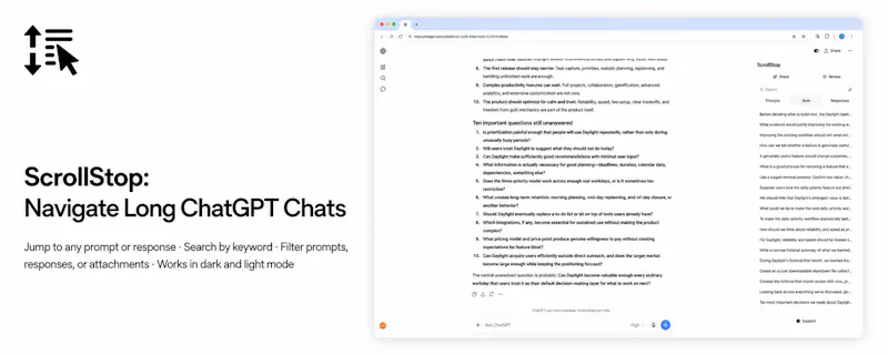 ScrollStop: Navigate Long ChatGPT Chats screenshot 2