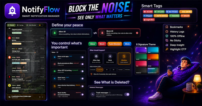 NotifyFlow  - Stop Spam Notifications screenshot 1