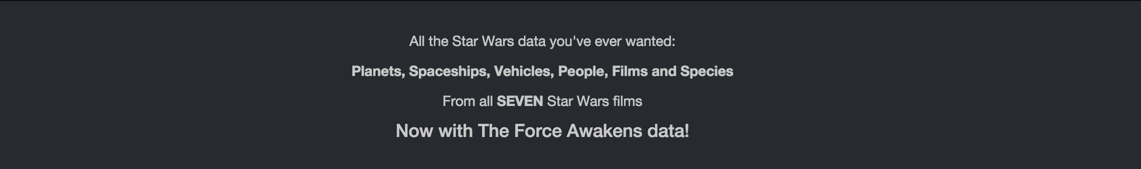 Star Wars API (SWAPI) gallery image
