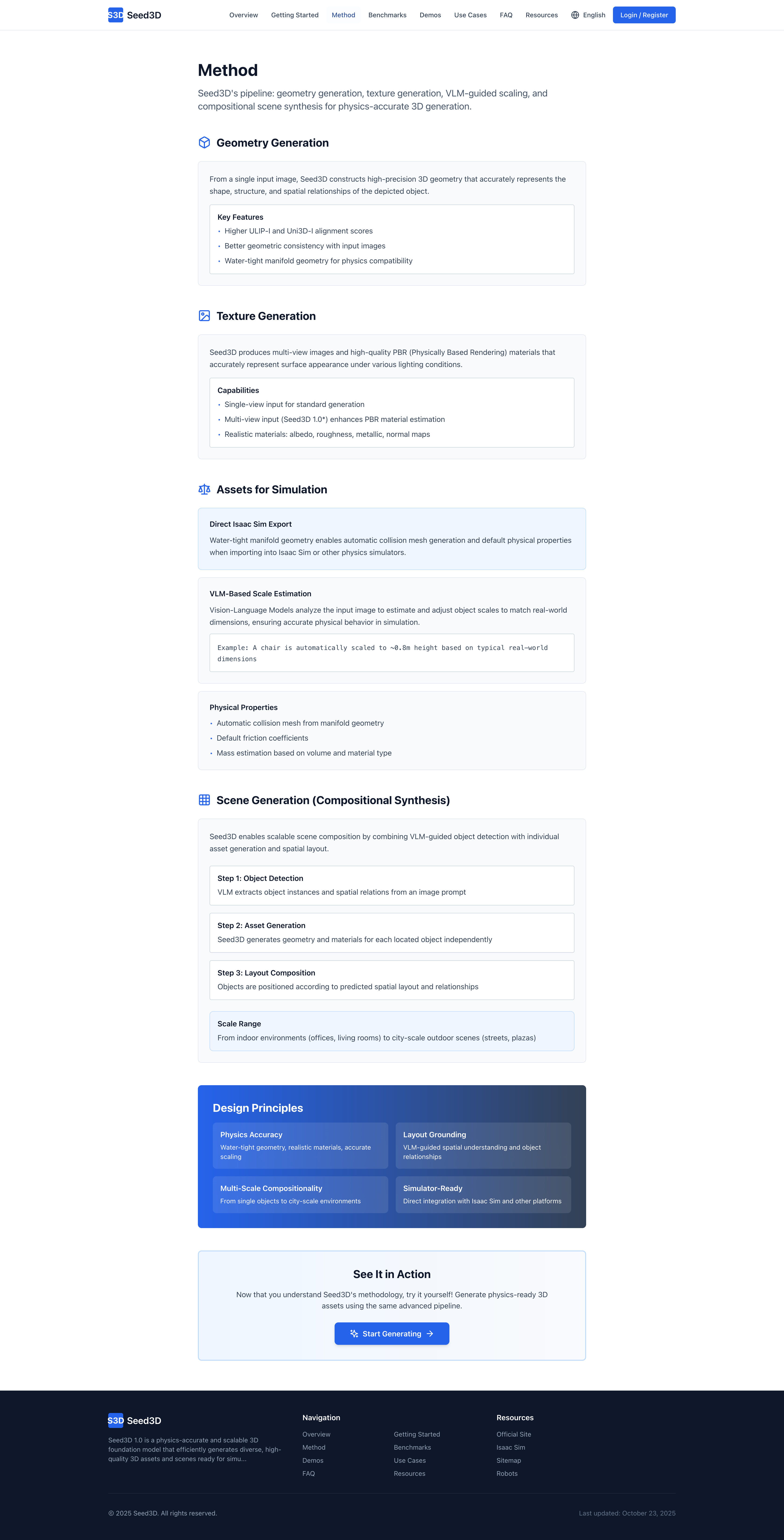 Seed3D 1.0 Physics 3D Generation Site gallery image
