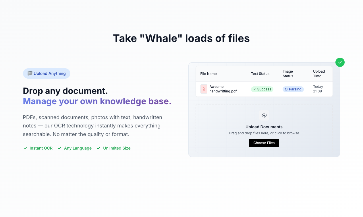 Whaleread.ai - 90% schnellere Dateiüberprüfung mit unbegrenztem Speicher Medien 3