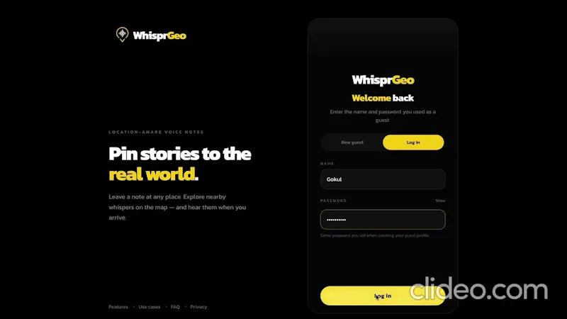WhisprGeo screenshot 1 (video preview)