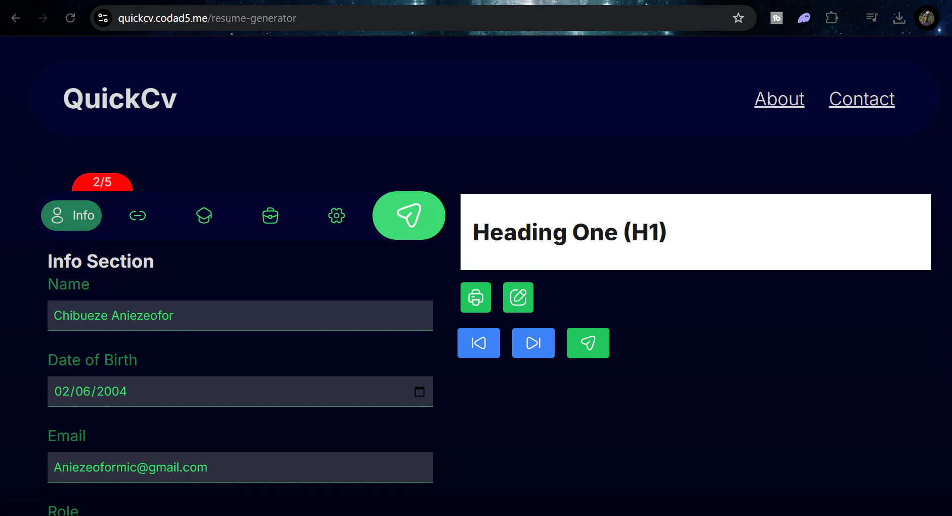 QuickCv gallery image
