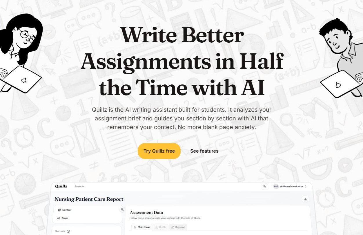 Quillz - Main product screenshot demonstrating key features and user interface