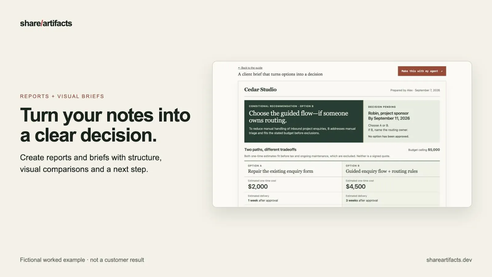 Share Artifacts screenshot 4