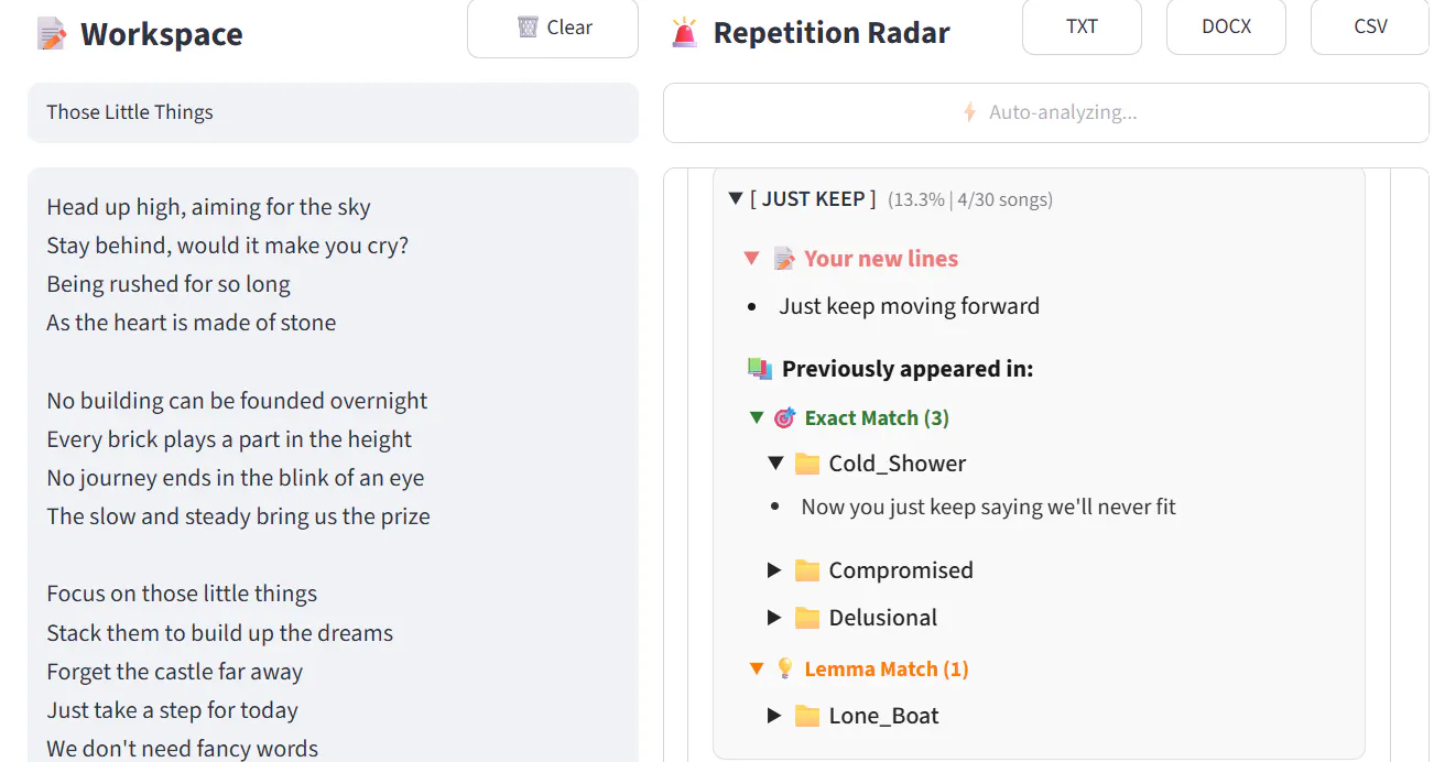 Vibe Lyrics Analyzer gallery image