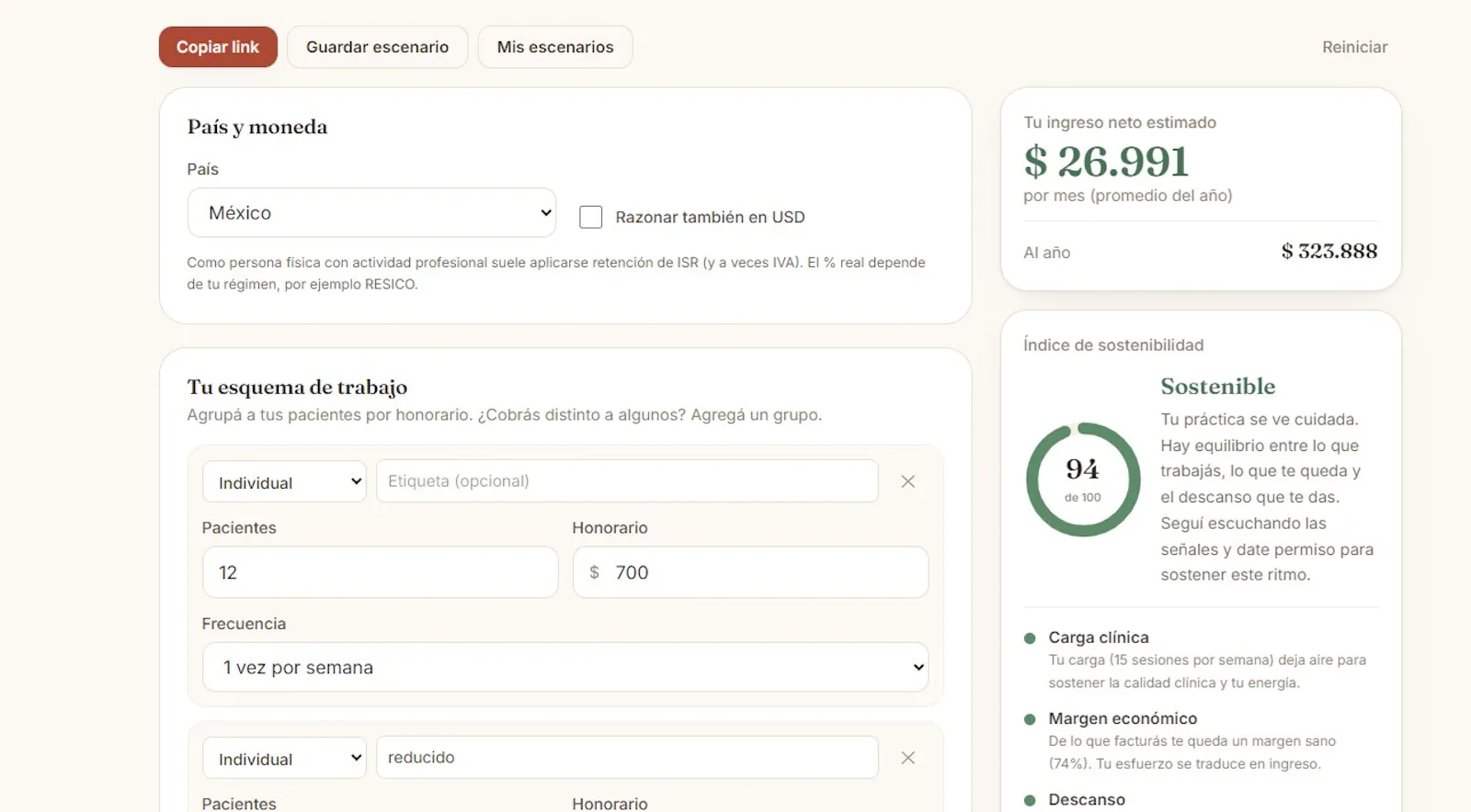 CalculadoraPsi screenshot 2
