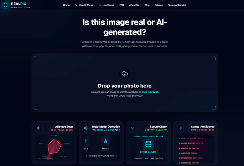 RealPix: AI Image Detector screenshot 1