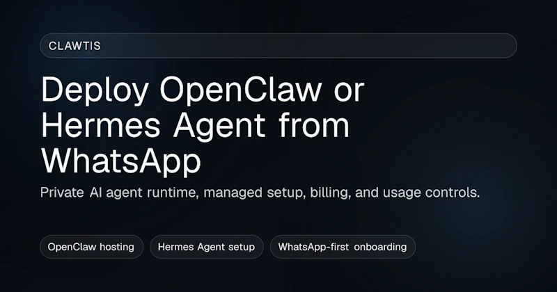 Clawtis - private AI agent from WhatsApp screenshot 1
