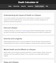 Death Calculator AI gallery image