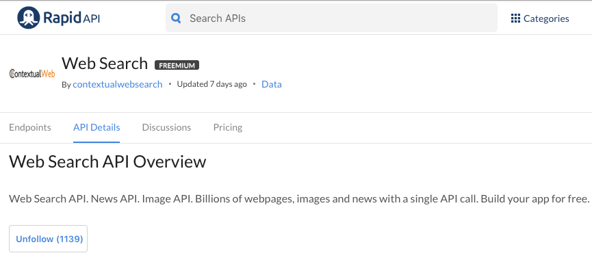 ContextualWeb - Web Search API gallery image