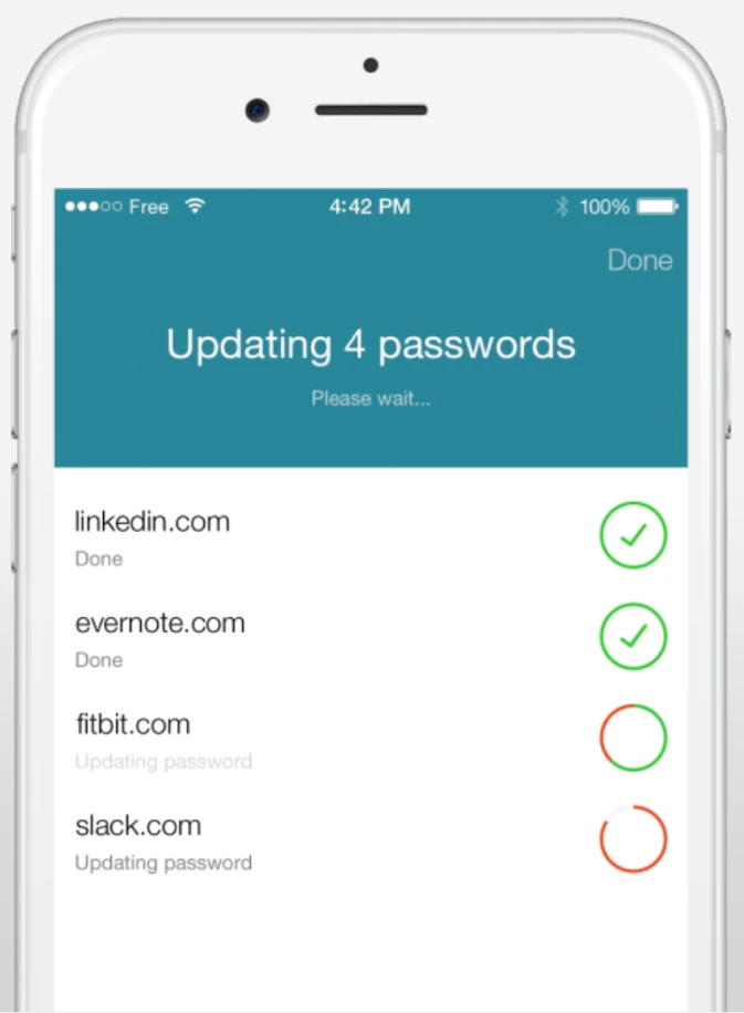 Dashlane Password Changer on Apple Watch and iPhone