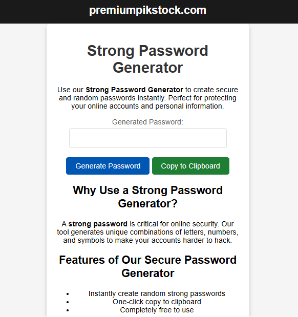 Strong Password Generator gallery image
